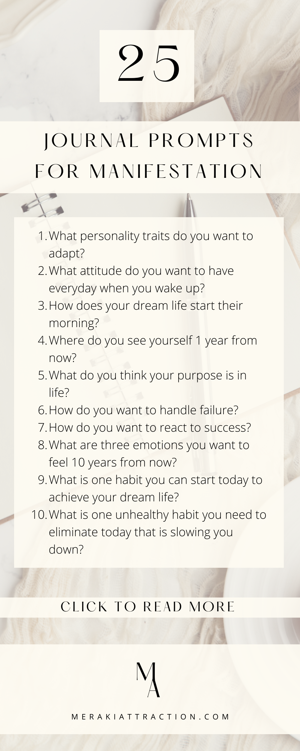 25 Rare Journal Prompts For Manifesting Your Dream Life - Meraki Attraction